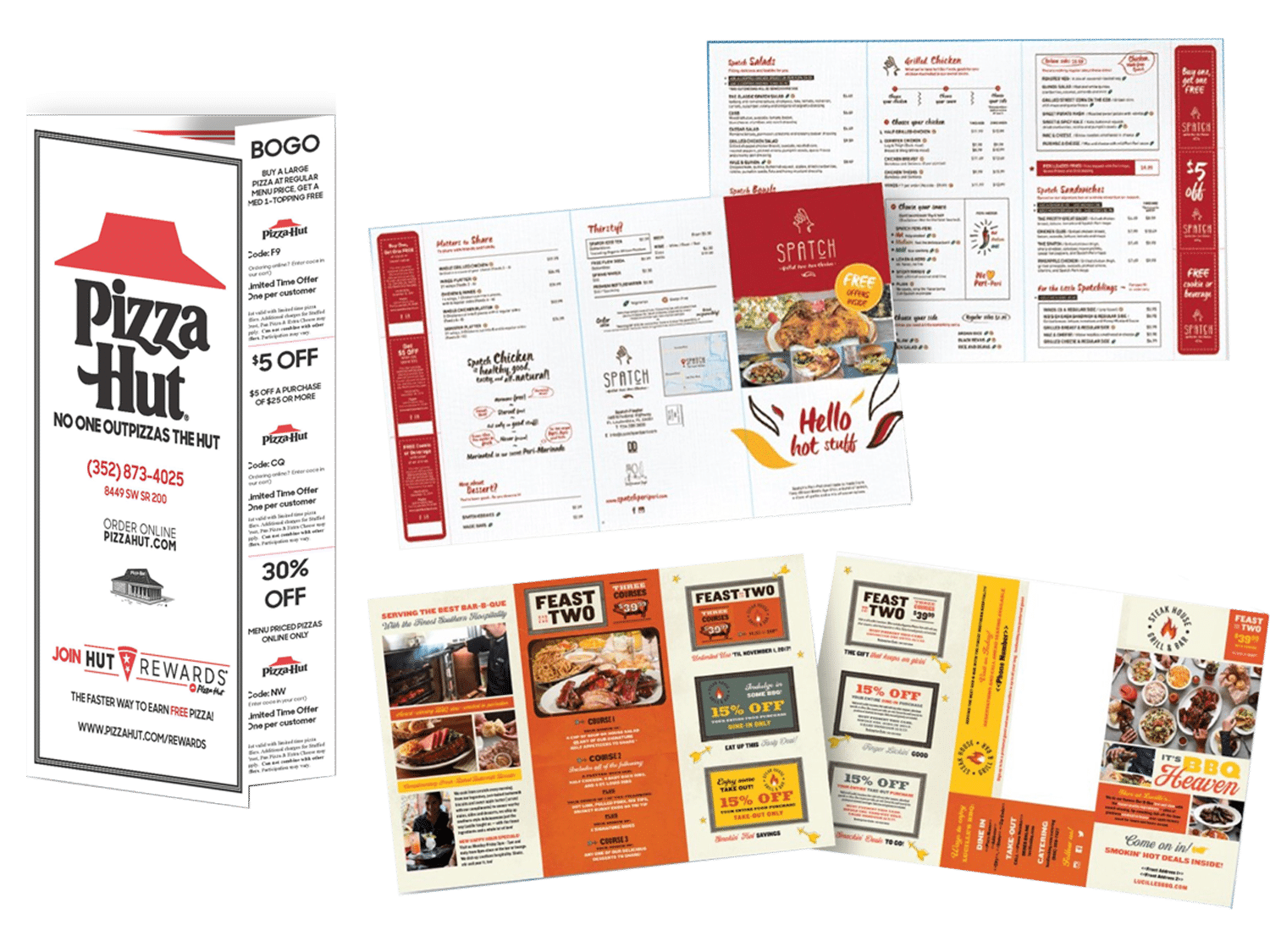 Multi-Location Restaurant. Menu Mailer Campaign