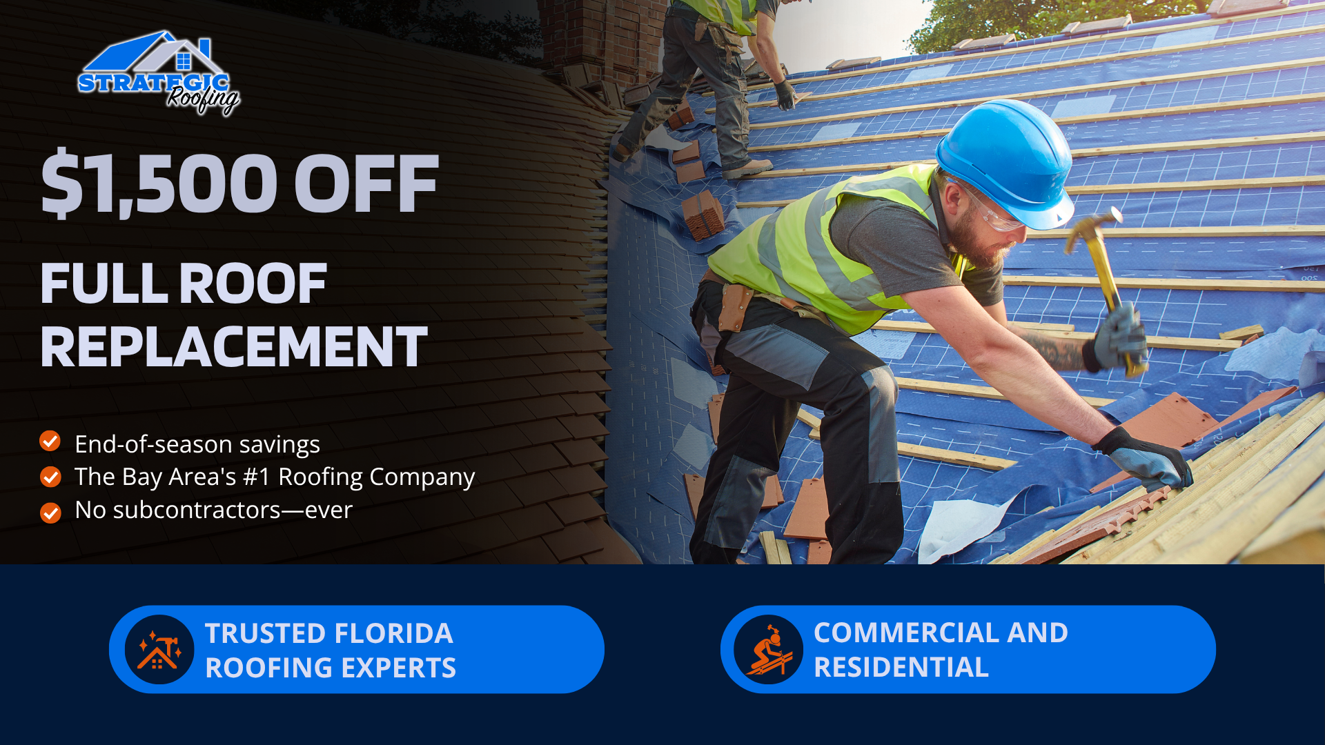 Strategic Roofing. $1,500 Off Full Roof Replacement